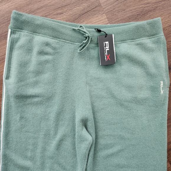 RLX Ralph Lauren Cashmere Jogger Pant XL Dusty Green Cozycore Quiet Luxury - Picture 3 of 10